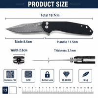 Couteau de poche pliable portable, couteau en acier inoxydable personnalisé, manche G10, couteau tactique léger de survie et de chasse, outil DM016