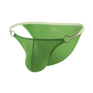 Трусы-боксеры мужские с заниженной талией, пикантные Короткие трусы с уплотнительным кольцом, короткие шорты с высоким вырезом - Product Image 1