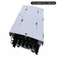 Caja de Distribución de Fibra Óptica FTTH Preterminada de 16 Núcleos SC APC IP65 Resistente a la Intemperie de PC ABS