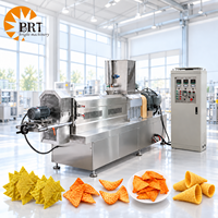 Ligne de production industrielle de snacks soufflés frits, chips de maïs, chips de tortilla, nachos, machine extrudeuse à double vis pour bugles