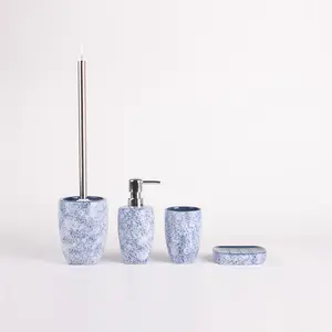 Luxury Ceramic Marble Bathroom Accessories towel Set of Bath products