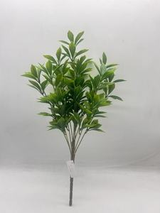 Vente en gros 55cm de <span class=keywords><strong>laurier</strong></span> artificiel topiaire verdure fleurs palmiers herbe décor à la maison bureau mariage Pot en plastique durable - Product Image 2