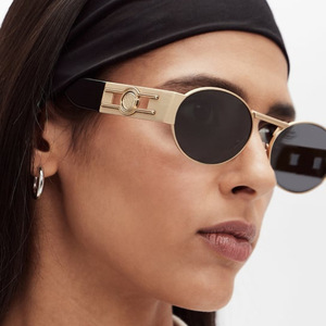 2025 New Retro Oval <b>Small</b> <b>Frame</b> <b>Sunglasses</b> for Women Personalized European American Ins Style UV400 Optical UV-proof <b>Sunglasses</b> - Product Image 3