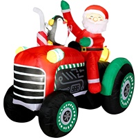 Décoration de Noël gonflable Père Noël de 1,80 m avec ventilateur intégré, lumières étanches alimentées par prise, sac de rangement inclus