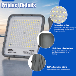 Projecteur LED extérieur étanche IP67 en aluminium moulé sous pression avec lentille en PC, large plage de tension AC100-265V, économie d'énergie, haute luminosité - Product Image 4