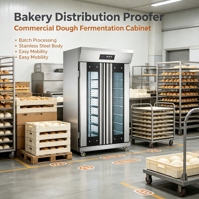 Bread Proofer Bakery Proofer Commercial Fermentation Cabinet with Universal Wheels for Flexible Workshop Layout