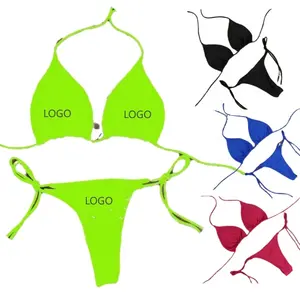 Custom Logo Wholesale Beachwear Vacation Swimsuits Eco Friendly Swimwear Two Piece Sexy Women Bikini