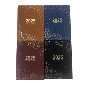 2025 lujo rojo personalizar PU cuero diario fechado cubierta suave planificador para niñas Diario Español Francés Agenda - Product Image 5