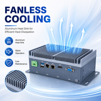 Komputer Mini Industri Tanpa Kipas TouchWo Embedded PC Intel Core I5/i7 Generasi ke-10 DDR4 32GB M.2 NVMe 5GbE LAN RS232 GPIO Stok Tersedia