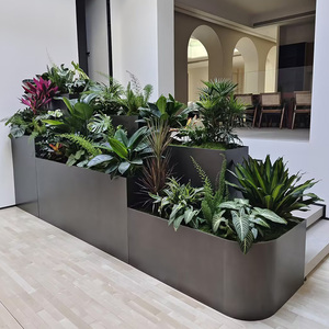 Jardinière surélevée en acier inoxydable 304 plaqué cuivre, artisanale, moderne et luxueuse, <span class=keywords><strong>pour</strong></span> l'<span class=keywords><strong>intérieur</strong></span> et l'extérieur, idéale <span class=keywords><strong>pour</strong></span> les escaliers - Product Image 4