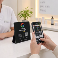 13,56MHz PVC-Tischständer mit NTAG213-Chip Wasserdichte Anpassbare Sprachversion NFC Google Geschenkkarte mit QR-Code