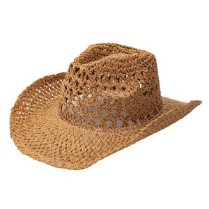 Sombrero Vaquero Occidental de Paja Tejida <span class=keywords><strong>a</strong></span> Crochet, Unisex, Diseño Transpirable para las Cuatro Estaciones, Venta al Por Mayor - Product Image 5