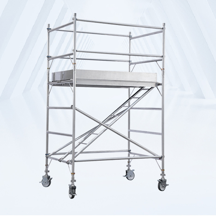 Movable Aluminum Constructions Folding Mini Scaffolding With Wheels ...