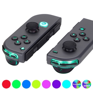 Kit d'éclairage d'ambiance LED EXtremeRate pour manette NS Switch avec boutons noirs mats UV pour la modification de la manette NS Switch version OLED - Product Image 3