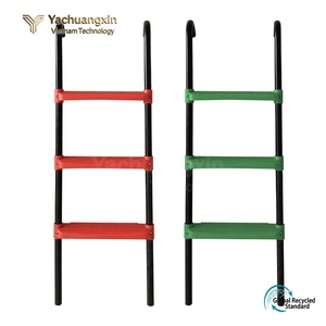 Escalera para Trampolín con Peldaños Rojos para Acceso al Redecillo de Seguridad del Trampolín Redondo, Equipo de Escalada Portátil - Product Image 6