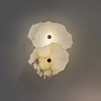 Applique murale moderne et minimaliste en albâtre, design créatif en marbre naturel, éclairage LED pour salon, couloir et chevet