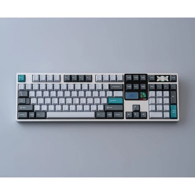 QK101 Anodized Lilac CNC Aluminum RGB Backlit Gaming Keyboard Triple Mode Mechanical Keyboard With Screen