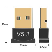 Adaptador USB Inalámbrico 5.3 de Alta Calidad para Computadora de Escritorio y Portátil |   Modelo Básico Económico para PC |   Compatible con Windows 8.1/10/11