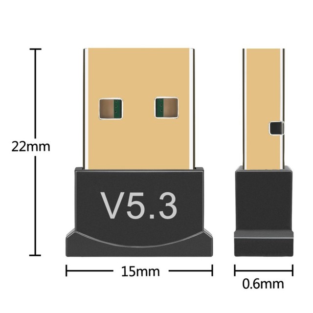 High Quality Wireless 5.3 USB Adapter for Desktop Laptop | Cost Effective Basic Model for PC | Compatible with Windows 8.1/10/11