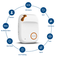 Botón de Emergencia SOS para Niños/Adultos Mayores/Pacientes/Trabajadores Solitarios, Alarma de Detección de Caídas, Resistente al Agua IP67, Localizador GPS Personal 4G, Colgante GPS