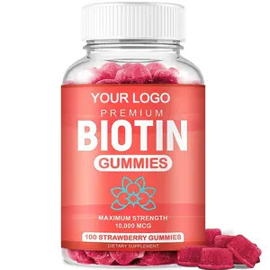 Vegan Biotin şekeri saç vitaminler sakızlı ayı şekli saç büyüme ve cilt bakımı Biotin Gummies