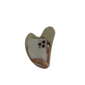 Facial Scraping Board Heart-shaped 304 Stainless Steel Facial Massager - Product Image 6