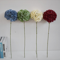 Flores de Hortensia Artificiales de Seda Blanca y Azul Pupupig, Tamaño Grande, Hechas a Mano, Realistas, Decoración para Bodas y Navidad