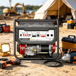 Generador de Gasolina Monofásico/Trifásico de 5KW 230V/400V de Potencia Igual para Respaldo Doméstico, Obras de Construcción al Aire Libre y Suministro de Energía de Emergencia - Product Image 2