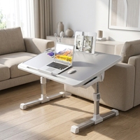Bureau d'ordinateur portable pliable avec pieds pliables pour économiser de l'espace, pour canapé, fauteuil et lit - Support ergonomique confortable
