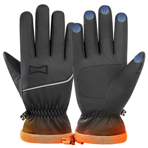Guantes de Invierno para Hombre, Térmicos, de Cuero, Resistentes al Viento y a la Nieve, con Pantalla Táctil, para Deportes de Nieve - Product Image 2