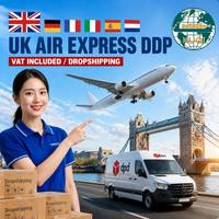 Fret Aérien DDP Alibaba UK Air Express Dropshipping TVA Inclus Porte à Porte Europe Allemagne France Italie Espagne Transitaire