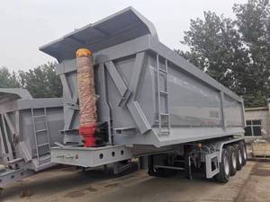 รถพ่วงกึ่งพ่วงแบบซูเปอร์อินเตอร์ลิงค์ ปี 2025 4 เพลา 42 ลูกบาศก์เมตร เหล็กกล้าความแข็งแรงสูง T700 สำหรับขนส่งหิน ทราย เหล็ก รถพ่วงไฮดรอลิก รถพ่วงบรรทุกเรือ - Product Image 5