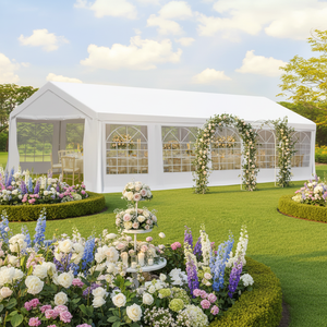Tende per Eventi da 100 Persone, Struttura Pieghevole in Tubi di Ferro, Impermeabile, Apertura Rapida Automatica, per Uso Esterno, Feste, Giardino e Attività - Product Image 1