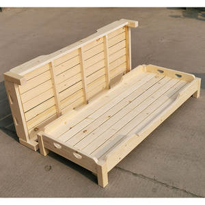 Venta al por mayor Bebé Cama de pino de madera Siesta Cama de bebé de la tarde Pata cuadrada Cama plegable - Product Image 3