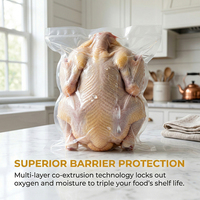 Bolsas de Vacío con Tecnología Alemana, PA/EVOH/PE de Alta Barrera, Bolsa para Empacar Carne Congelada de Grado Alimenticio, Anti-fugas, Rendimiento Confiable