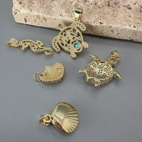 Pendentifs et breloques en coquillages de tortue et de cheval de mer turquoise en gros pour la fabrication de bijoux DIY sur le thème de l'océan, accessoires pour bracelets et colliers