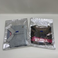 Sacs à fermeture éclair réutilisables avec logo personnalisé, surface brillante, pour emballages de sweats à capuche, pochettes cosmétiques, sacs à fermeture éclair imperméables