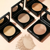 Produits de maquillage en poudre pressée de marque propre, personnalisés pour tous les types de peau, poudre correctrice pour peaux foncées, base de maquillage pour le visage, fond de teint