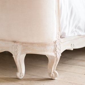 Lit de Luxe en Bois Massif Style XV de France pour Chambre à Coucher, Lit Rétro Grand Format pour Mariage MY2023041301, Lit en Bois Massif pour Chambre à Coucher MY20230 - Product Image 4