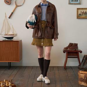 Veste d'hiver pour femme OEM, veste unisexe de haute qualité, veste en cuir PU pour femme, manches longues, fermeture éclair, une pièce - Product Image 2