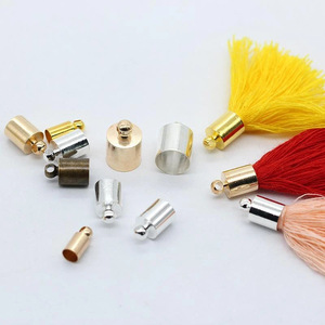 <b>Copper</b> Tassel Caps Round Plated For <b>Bracelet</b> Making Jewelry Findings Set Accessories - Product Image 1
