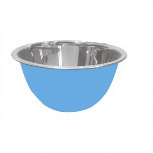 ชามผสมสลัดชามผสมทำจากสเตนเลสชามผสมสีฟ้าออกใหม่ - Product Image 1