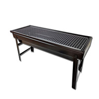 Four pliant de camping, barbecue portable en acier au carbone, facile à nettoyer, grand modèle pour l'extérieur