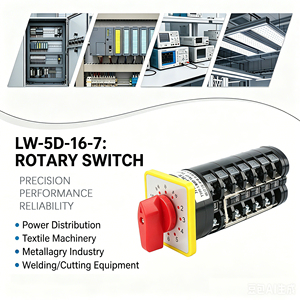 Interruptores Rotatorios Eléctricos <span class=keywords><strong>OKEY</strong></span> LW5D 16A 500V IP65 para Uso en Instrumentos, 5/6/7/8 Posiciones, Transferencia Universal de Motor, 2 Años de Garantía - Product Image 4