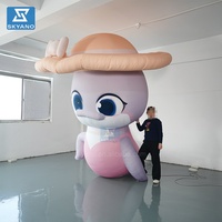 Costume gonflable de personnage de mascotte gonflable de dauphin de dessin animé personnalisé