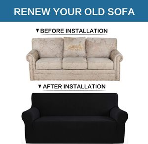 Jacquard Knitting <b>Stretch</b> Fabric Chair <b>Sofa</b> Slipcover Armchair <b>Sofa</b> <b>Cover</b> One Seat <b>Sofa</b> Protector High Spandex - Product Image 4