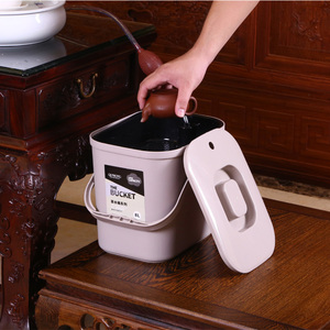 Özel Logo küçük çay drenaj kova plastik kova gıda kompost <span class=keywords><strong>Bin</strong></span> mutfak çöp kutusu kapaklı - Product Image 4