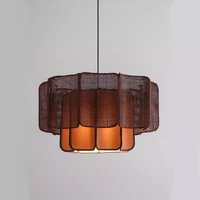 Suspension Tissée en Rotin, Design Nuage de Pierre Créatif de Style Wabi-Sabi Japonais, Lustre Zen pour Salon, Restaurant et Maison