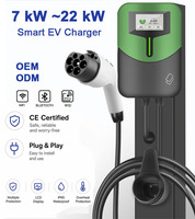 Estación de Carga para Vehículos Eléctricos Wallbox de 7kW GB/T, Cargador de CA para Hogar con Control por OCPP, RFID, WiFi y Aplicación, IP65, para Exteriores