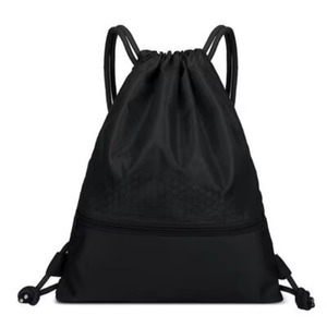Promotion Custom Printed Logo Large Size Travel Sport Gym Camping Waterproof <b>Backpack</b> Drawstring Bag with Front Zipper - Product Image 2